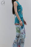 CONSTANÇA ENTRUDO Ocean Miracle Print Mesh Skirt SS23_SKI06